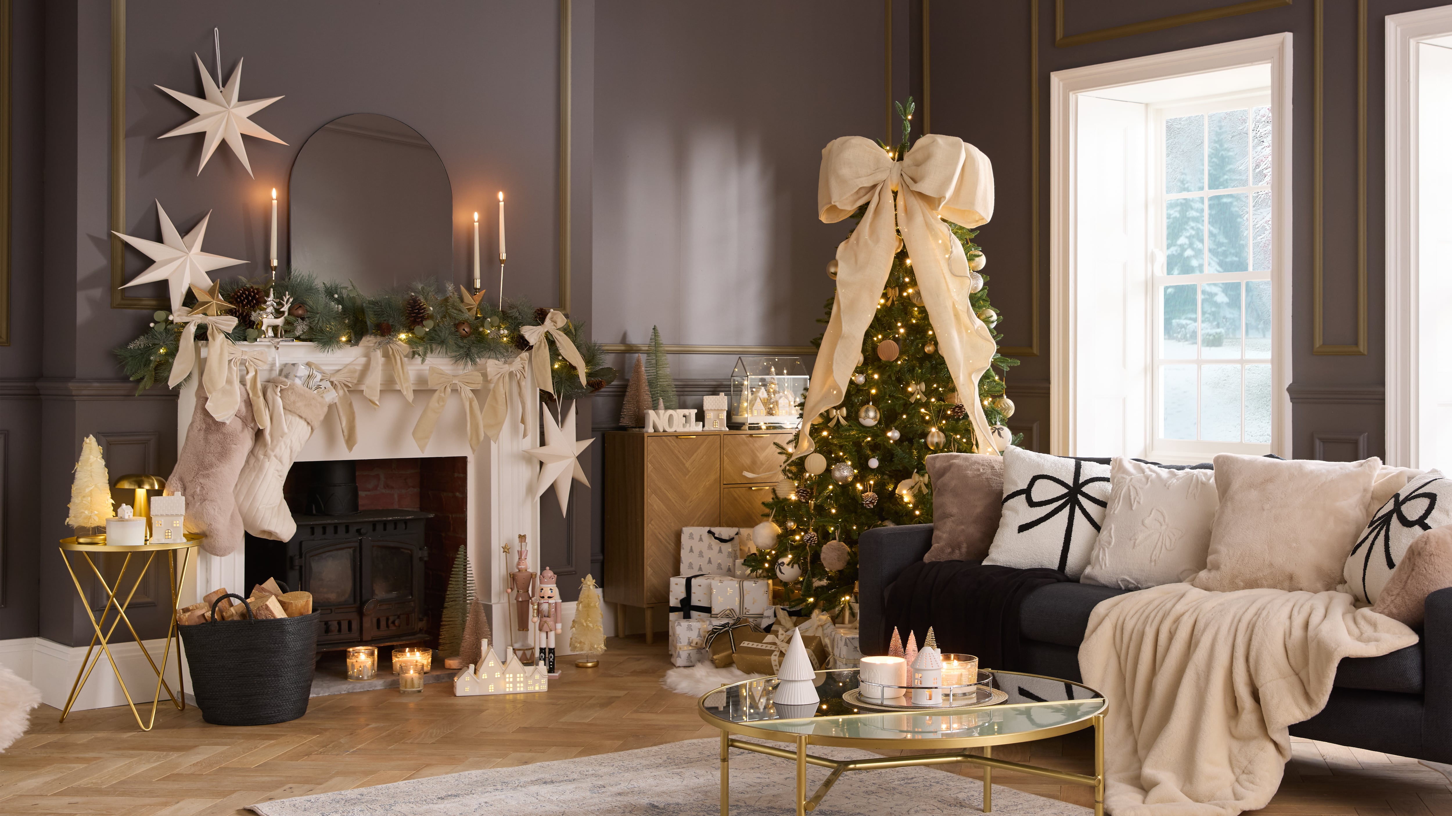 Artificial pine trees look tip-top with all the thrilling trimmings