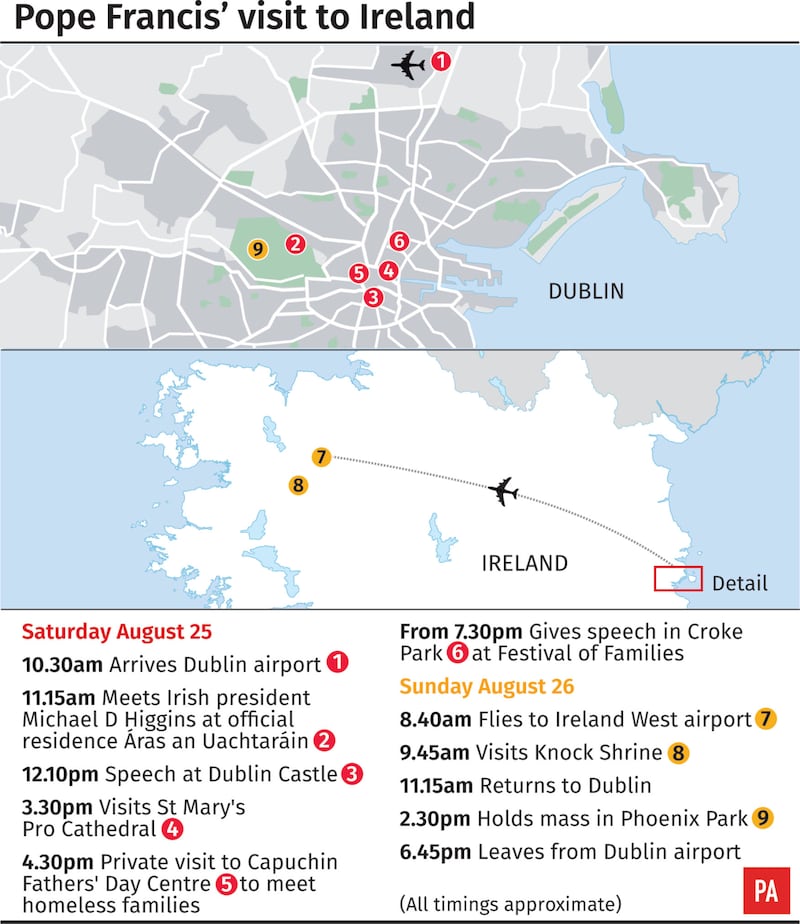 All the transport details you need for the Pope's visit
