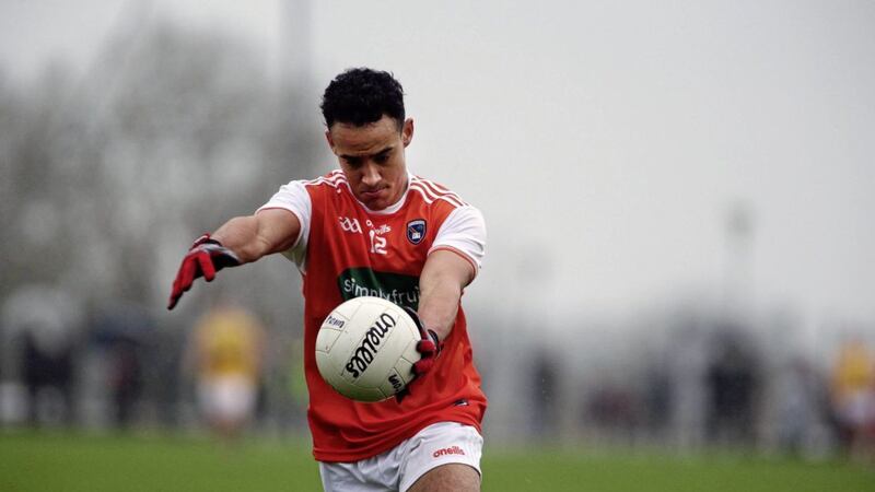 Jemar Hall recently spoke of being the target of racist abuse in a club match. Pic Seamus Loughran. 