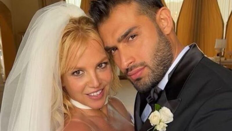 &nbsp;Britney Spears and Sam Asghari on their wedding day. Picture from Instagram