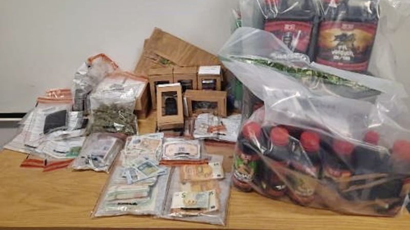 Police have seized drugs and cash during searches in the Mid Ulster area 