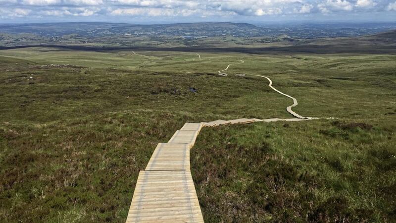 The man died after falling ill on the Cuilcagh Mountain walkway in Co Fermanagh 