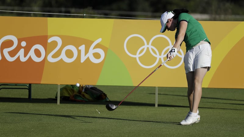 Leona Maguire teeing off in Rio