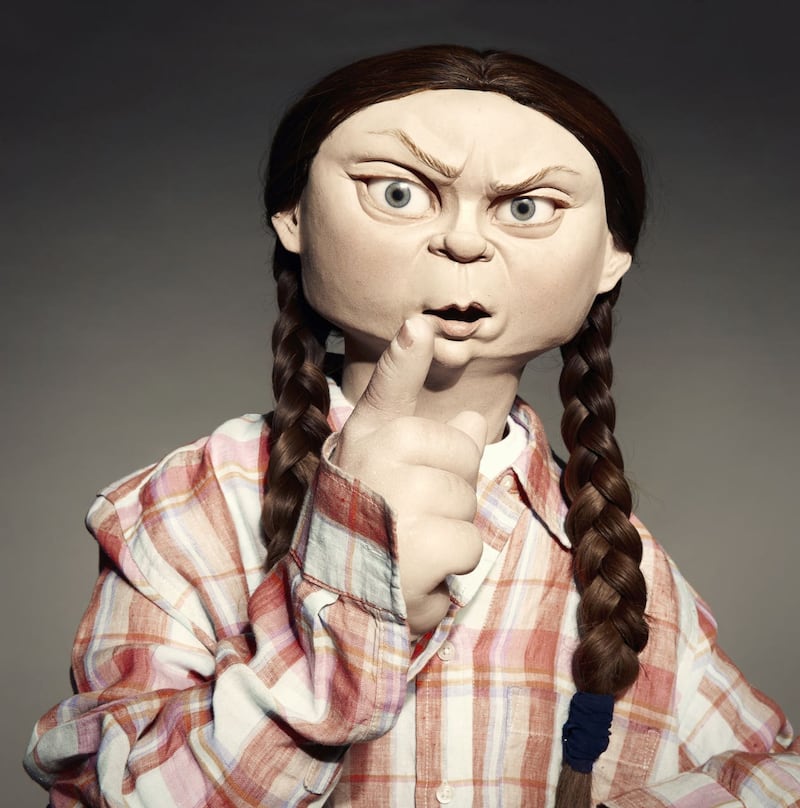 Spitting Image's depiction f environmental activist Greta Thunberg