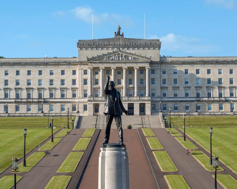 Aerial view of the Parliament Buildings at Stormont in Belfast.