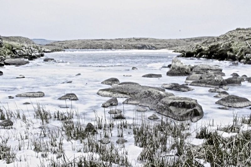 Frozen Loch Dhu at Fairhead Picture: Anna Crockard 