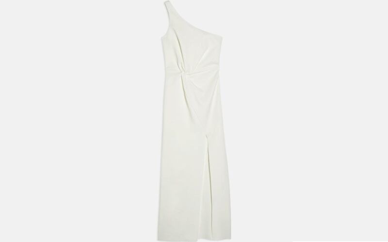 PETITE One Shoulder Scuba Maxi Dress in Ivory, &pound;35.40 (was &pound;59), Miss Selfridge 