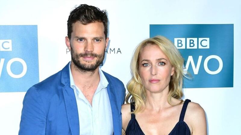 Jamie Dornan and Gillian Anderson at a London screening of the third series of The Fall 
