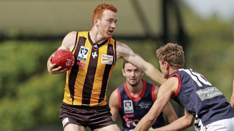 Former Derry minor Conor Glass is set to make his debut for Aussie Rules outfit Hawthorn after being upgraded to the club&rsquo;s senior list  