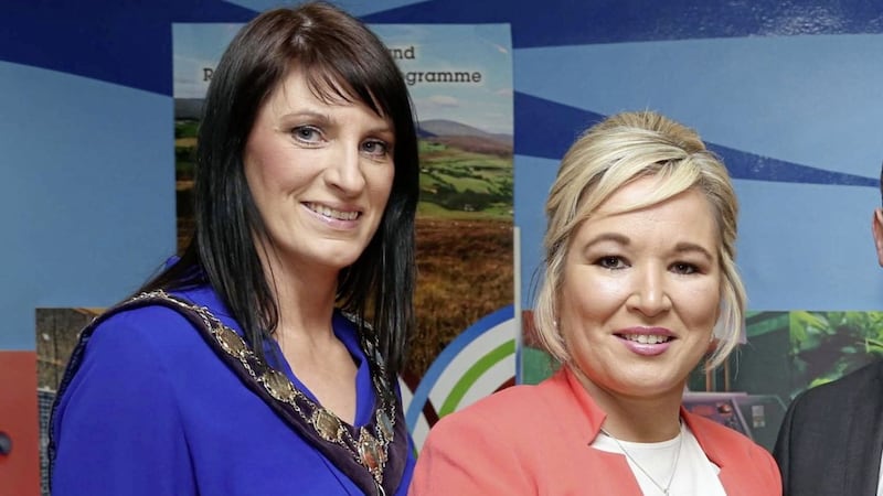 Sinn F&eacute;in Mid Ulster MLAs Linda Dillon and Michelle O&#39;Neill 