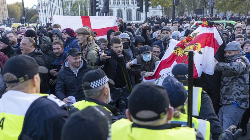 Rishi Sunak could give police greater powers to tackle protests following the Armistice Day clashes which have left Suella Braverman out of a job (Jeff Moore/PA)