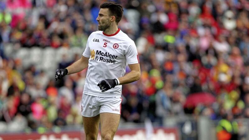 Tyrone&rsquo;s Tiernan McCann is aiming for a return in their championship meeting with Monaghan on May 20. 