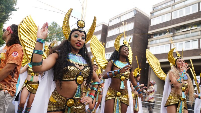 The adults parade at the Notting Hill Carnival (James Manning/PA)