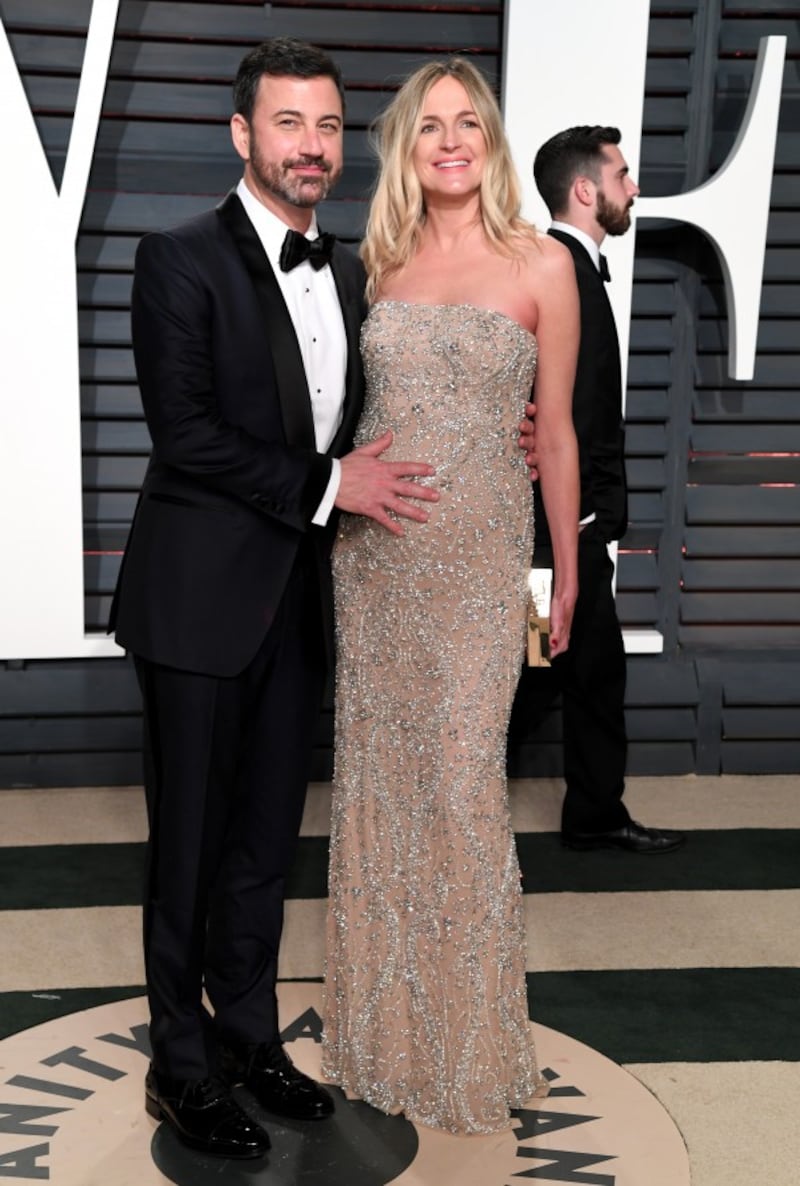 Jimmy Kimmel and his wife Molly (PA Wire/PA)