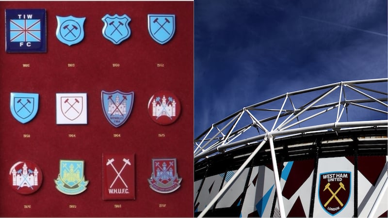 A West Ham badge collection and the London Stadium
