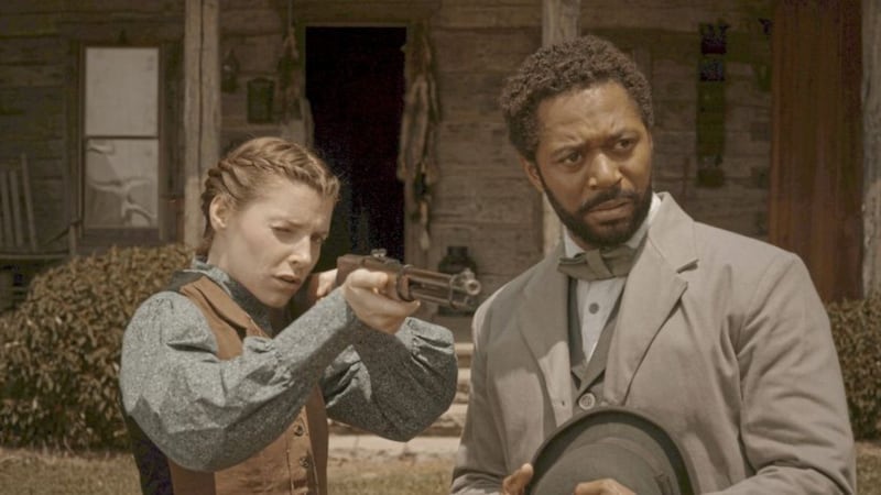 Ghosts Of The Ozarks: Tara Perry as Annie and Thomas Hobson as James &#39;Doc&#39; McCune 