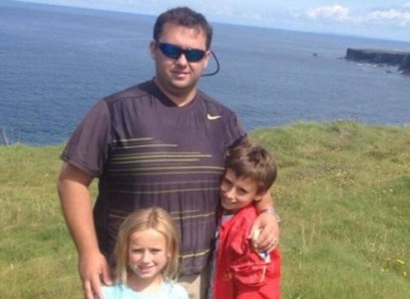 Jason Corbett pictured with his children Jack, then 10, and eight-year-old Sarah