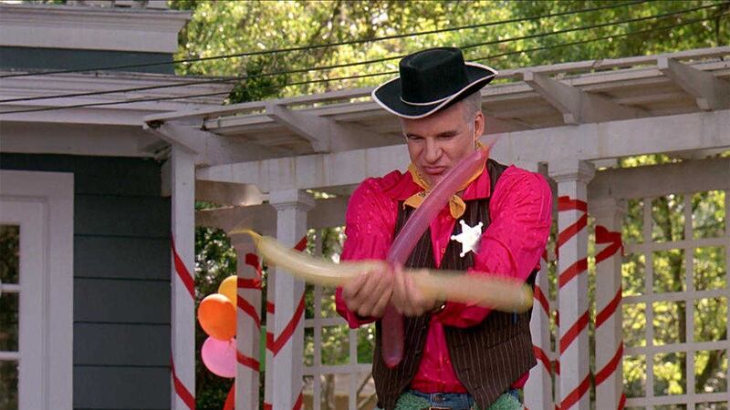 Steve Martin gets tied up in knots as &#39;Cowboy Dan&#39; in the 1989 movie Parenthood 