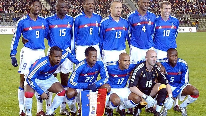 The France international soccer team with Zinedine Zidane at back right of picture (10)<br />&nbsp;