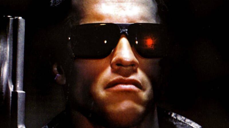 Arnold Schwarzenegger, the original of the species, in The Terminator 