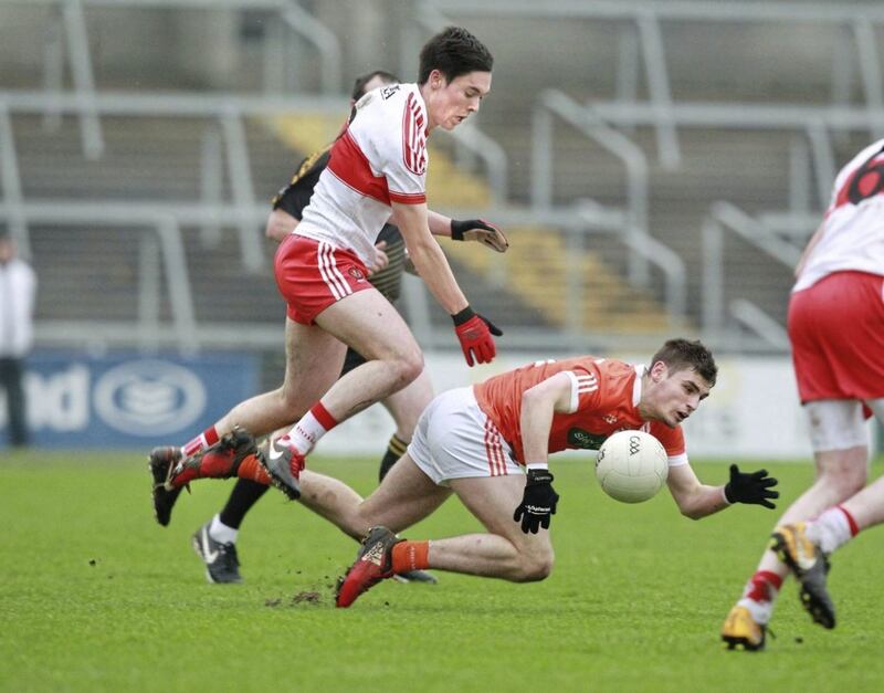 Greg McCabe could come into the Armagh side in place of Brendan Donaghy, who was shown a straight red card last week. Picture by Margaret McLaughlin 