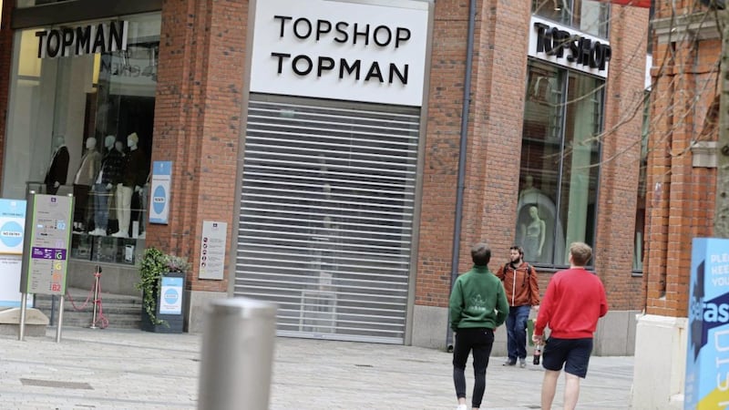 The former Topshop unit at Belfast&#39;s Victoria Square. Picture by Hugh Russell. 