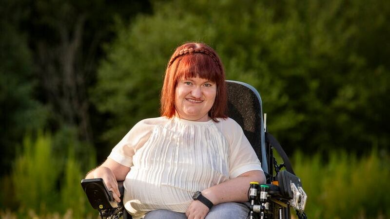 Michaela Hollywood from Crossgar in Northern Ireland who has been awarded the MBE for services to People with Disabilities (Liam McBurney/PA)
