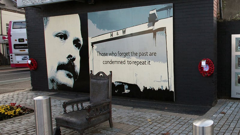 The memorial to David Ervine was erected at Montrose Street in east Belfast. Picture by Ann McManus<br />&nbsp;