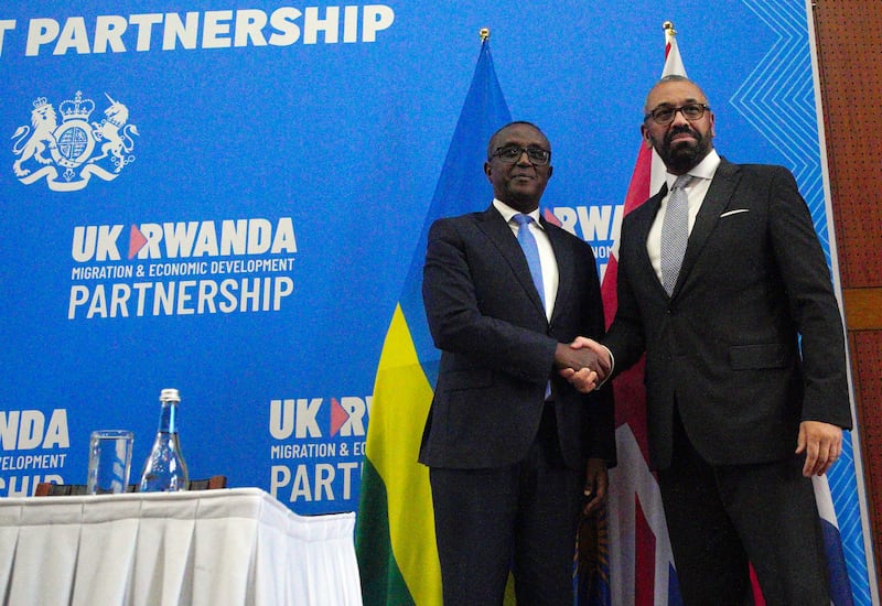 Home Secretary James Cleverly and Rwandan foreign affairs minister Vincent Biruta signed a treaty in December