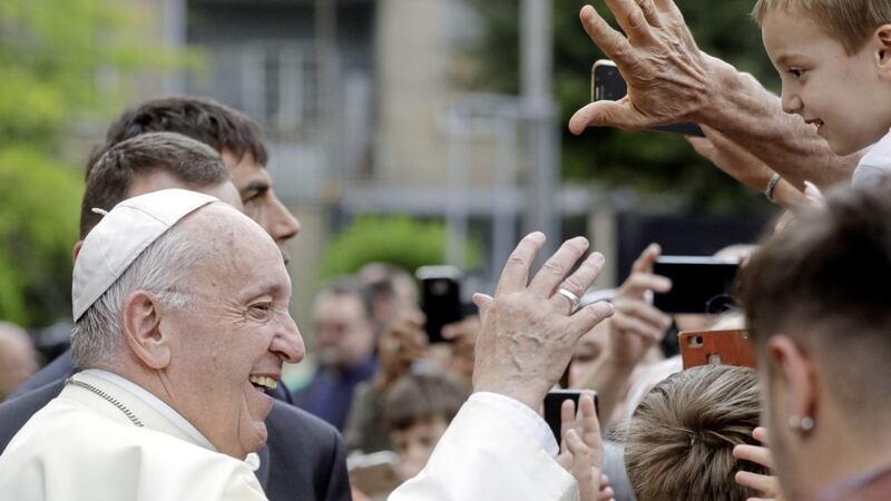 Pope Francis, pictured arriving to celebrate Mass at the Santissimo Sacramento parish church on the outskirts of Rome on Sunday, is visiting Ireland in August. He comes to a very different country than that visited by Pope John Paul II in 1979. 