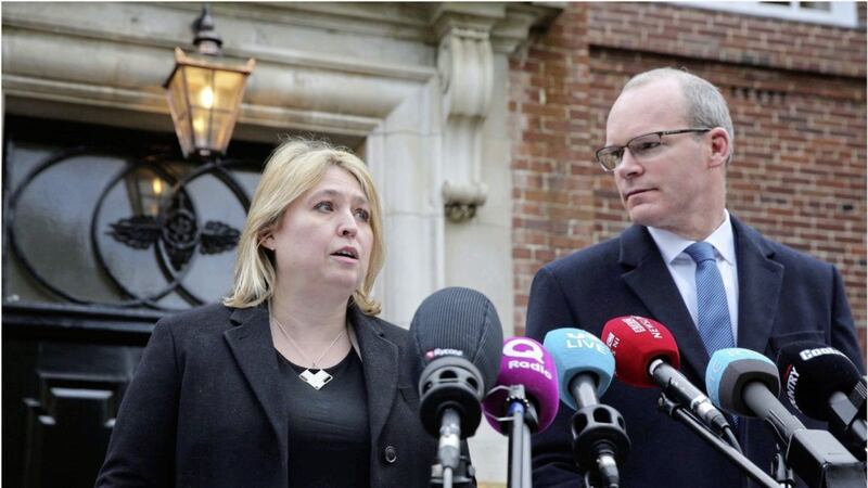 Secretary of State Karen Bradley and T&aacute;naiste Simon Coveney 
