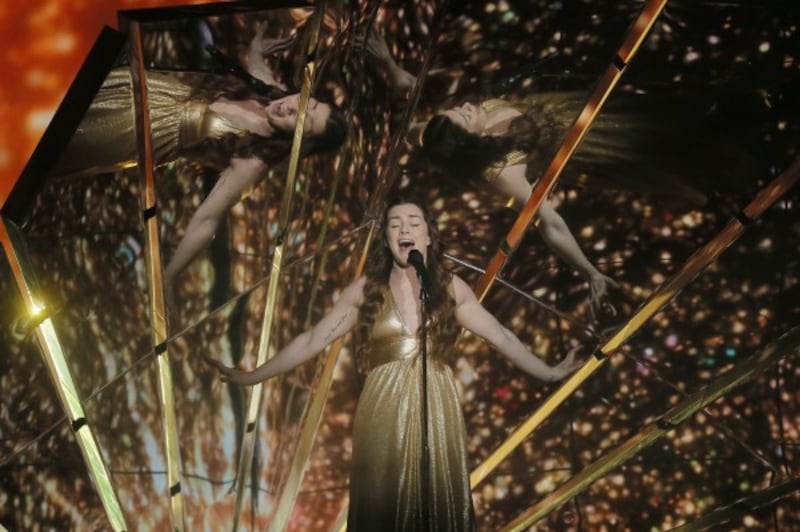 Lucie Jones performing at Eurovision 