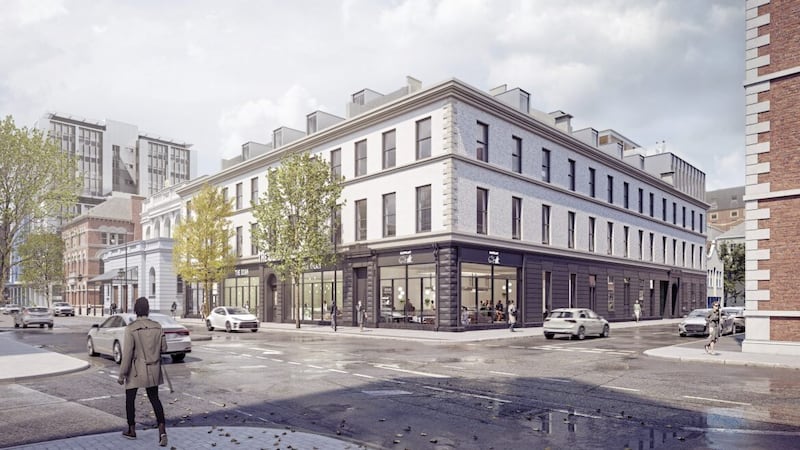 Image released in support of the proposal for a new 91-bedroom hotel on Belfast&#39;s Bedford Street, operated by the Press Up Group. 