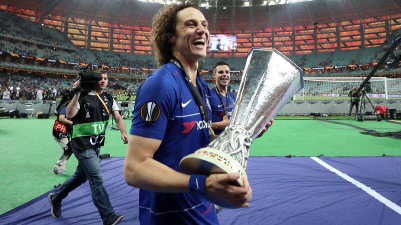 David Luiz won the Europa League with Chelsea (Bradley Collyer/PA)