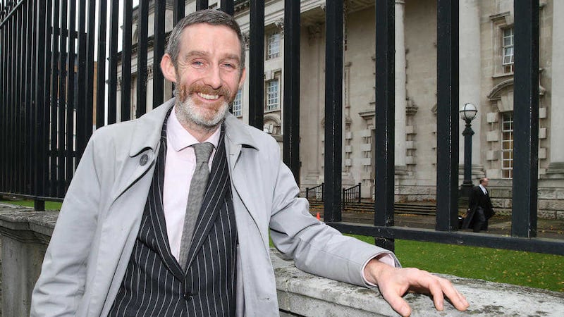 Barrister and author Desmond Fahy outside the High Court in Belfast. Picture by Hugh Russell