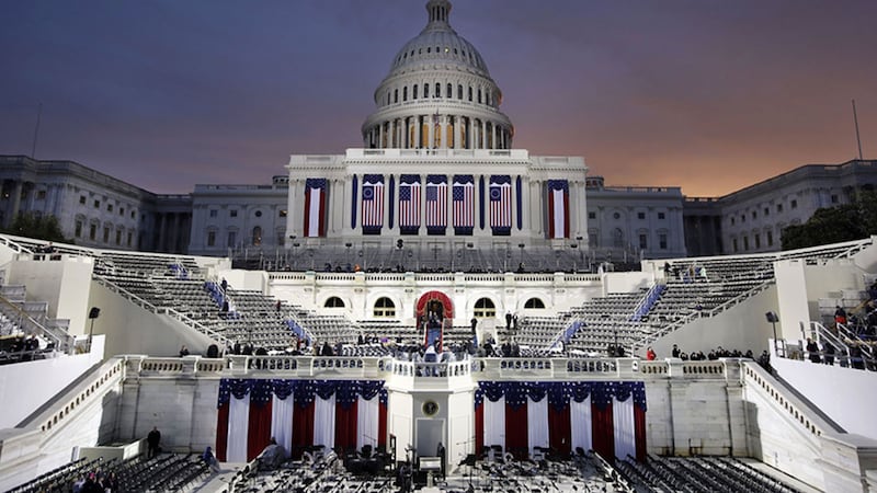 The US Capitol Building pcitured ahead of today's inauguration&nbsp;