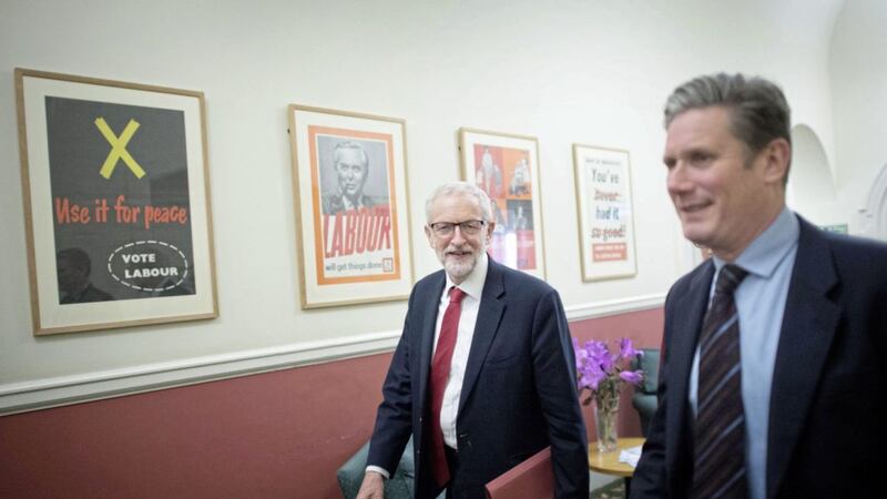 Labour leader Jeremy Corbyn, pictured left, with shadow Brexit secretary Keir Starmer as they prepare for this week&#39;s meeting with Prime Minister Theresa May. Picture by Stefan Rousseau/PA Wire 