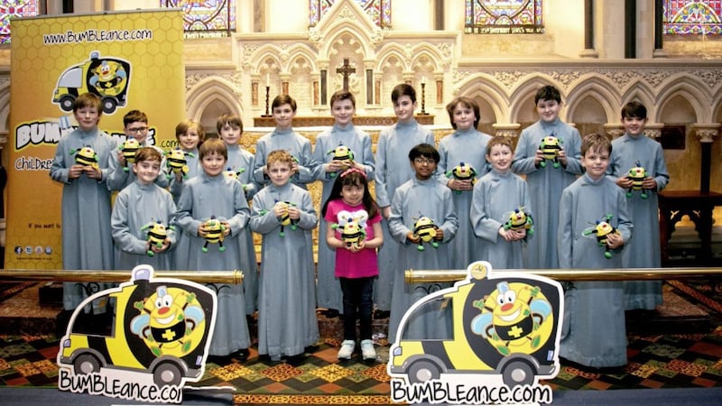Little Bees sing at a charity concert in aid of the BUMBLEance at St Patrick&rsquo;s Cathedral in Dublin last Friday 