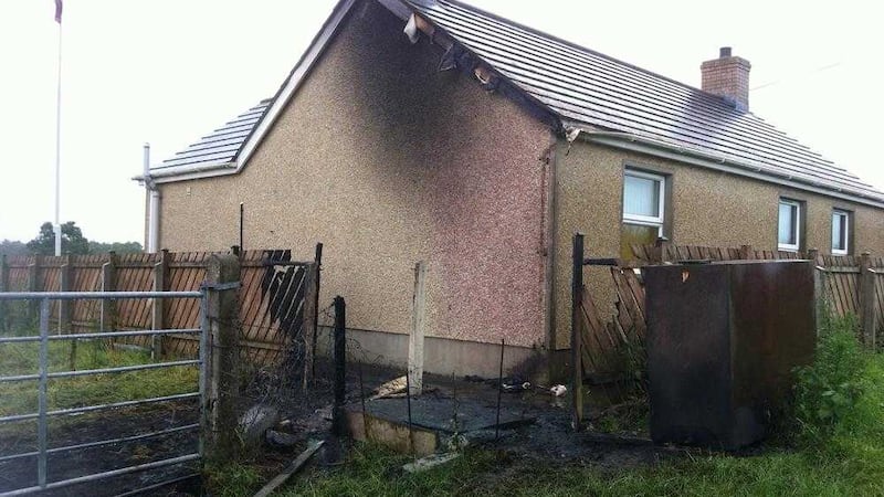 Muckery Orange hall in Co Armagh was damaged in an arson attack 
