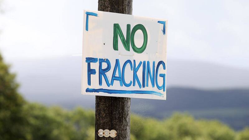 Anti-fracking signs in Co Fermanagh Picture by Mal McCann 