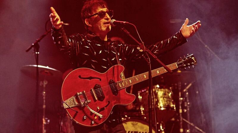 Ian Broudie in action with the Lightning Seeds 