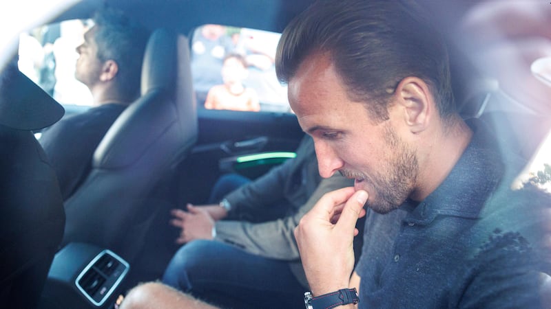 Harry Kane has arrived in Germany to complete his medical ahead of a proposed move from Tottenham to Bayern Munich (Matthias Balk/AP).