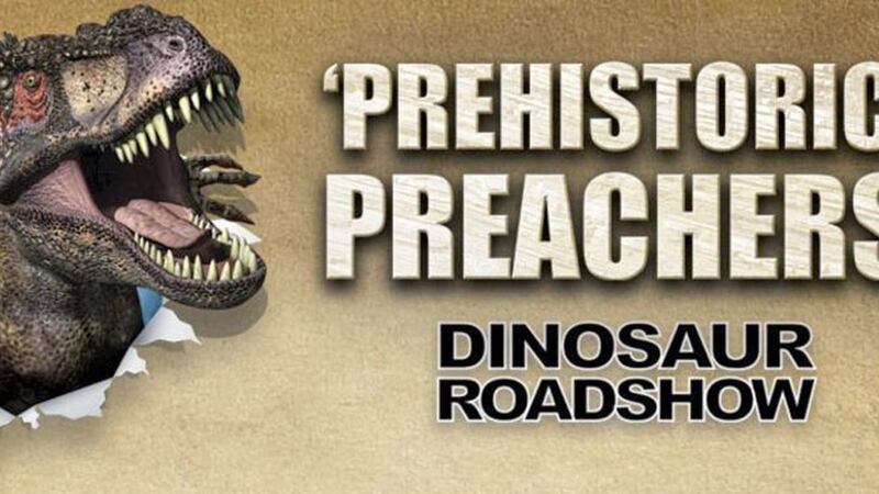 Promotional artwork for the upcoming &#39;Prehistoric Preachers&#39; event by Creation Ministries 