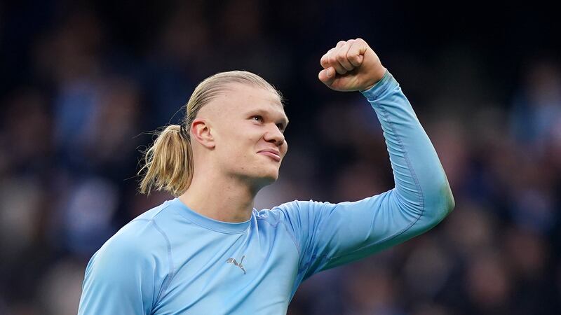 Erling Haaland, pictured, was shielded from criticism by Pep Guardiola