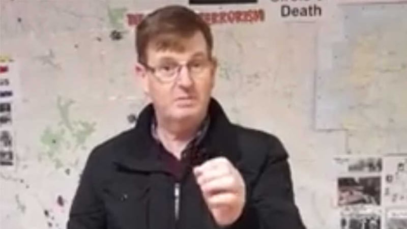 Victims campaigner Willie Frazer has referred to &quot;Fenian looking&quot; people seen outside his Co Armagh home&nbsp;
