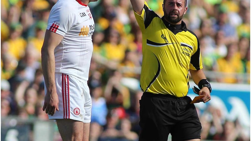 &nbsp;Sean Cavanagh's afternoon was cut short on Saturday with a red card