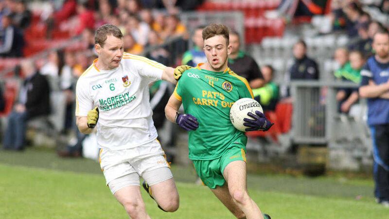 FINAL FOCUS: Ruairi Grant (left) and his Clonduff teammates are just one win away from reaching the county final 