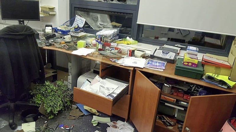Offices at the nursery and primary school have been attacked. Picture from Bunscoil an tSl&eacute;ibhe Dhuibh 