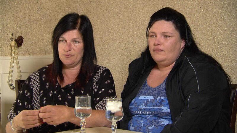 Geraldine and Michelle, mothers of Mark Noonan and Glen Murphy who were shot dead in a case of mistaken identity in November 2010. Picture from RT&Eacute;&#39;s Prime Time 