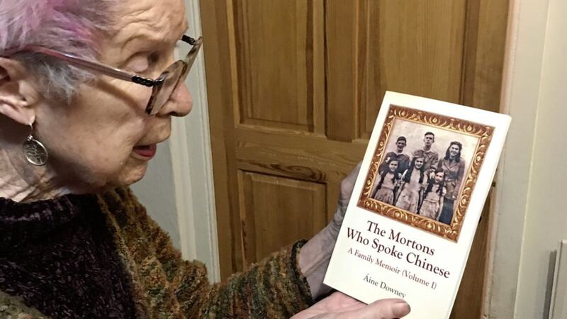 Dr &Aacute;ine Downey, pictured with the first edition of her writings, died in May. 